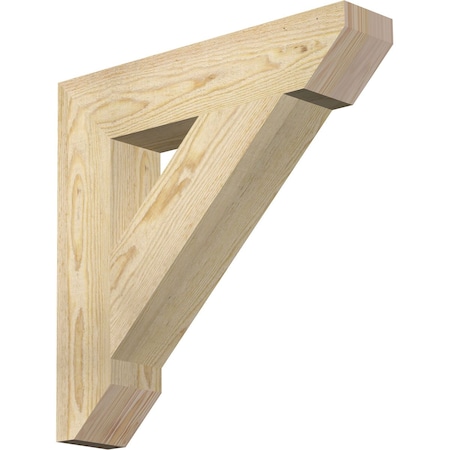 Traditional Slat Rough Sawn Bracket, Douglas Fir, 4W X 20D X 20H